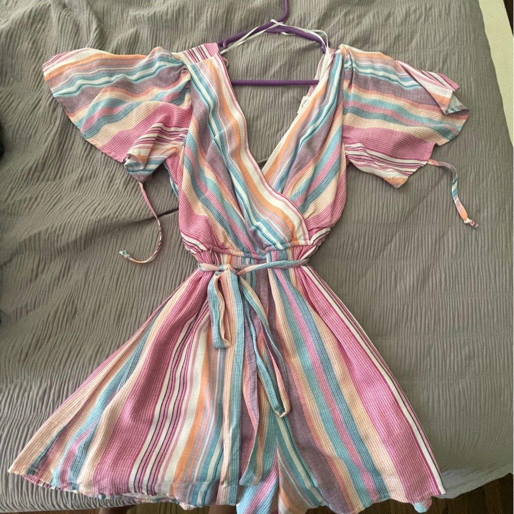 Floral wrap Romper